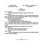 Đề luyện thi học sinh giỏi Sinh học lớp 8 (Có đáp án) - Đề số 1 - Trường THCS Khắc Viện